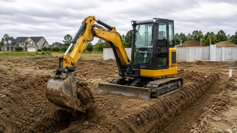 Excavation contractor at work