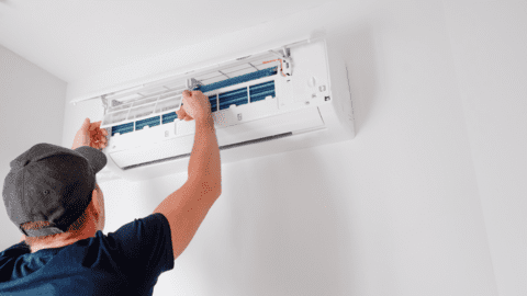 HVAC contractor at work