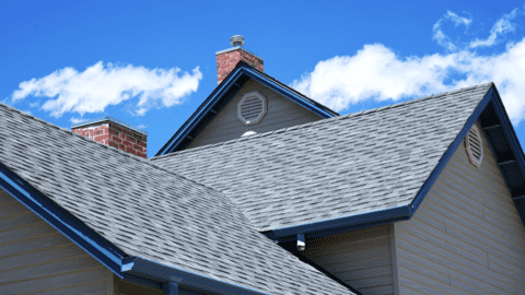 Roofing contractor at work