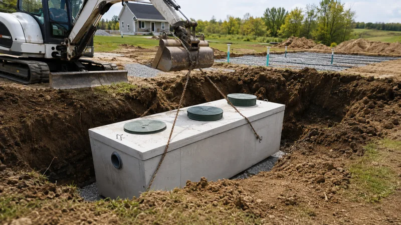 Septic & Wells contractor at work